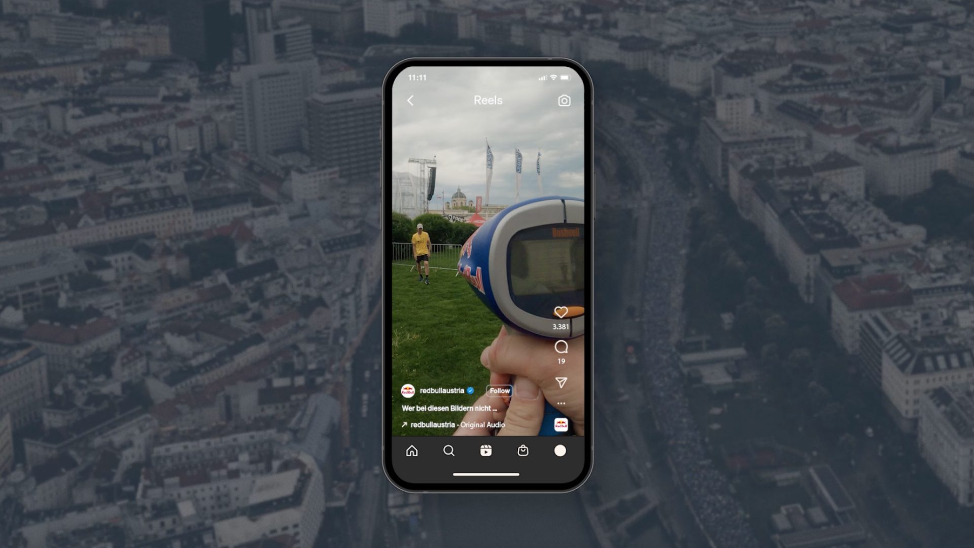 Social Media Video Reel mit Geschwindigkeitsmessung beim Wings for Life World Run produziert von Wuger