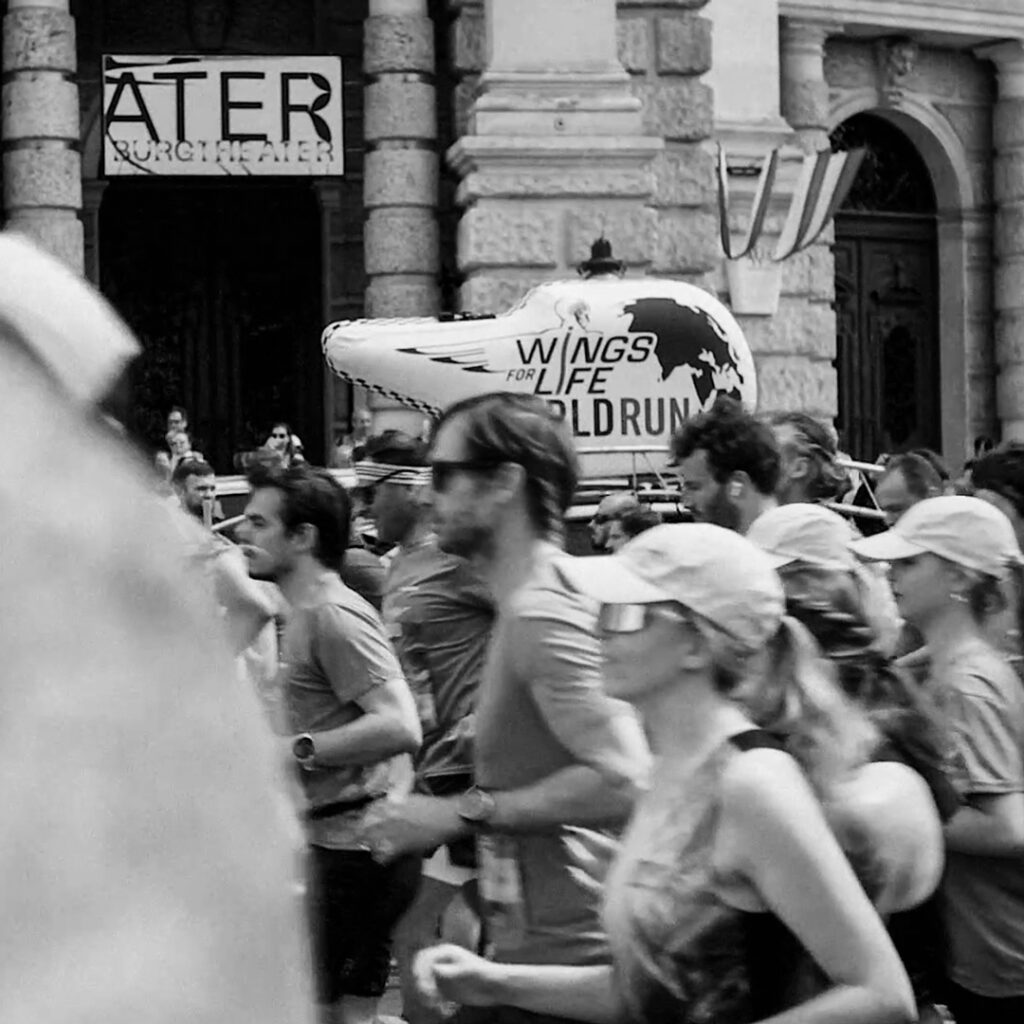 Social Media Eventbetreuung beim Wings for Life World Run mit Videoproduktion und Contentstrategie von Wuger