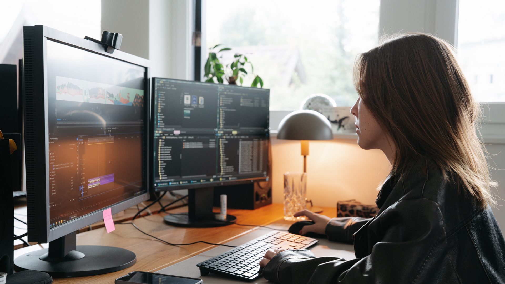 Wuger Teammitglied beim Videoschnitt, das die kreative Arbeitsweise und Technik im Agenturalltag zeigt
