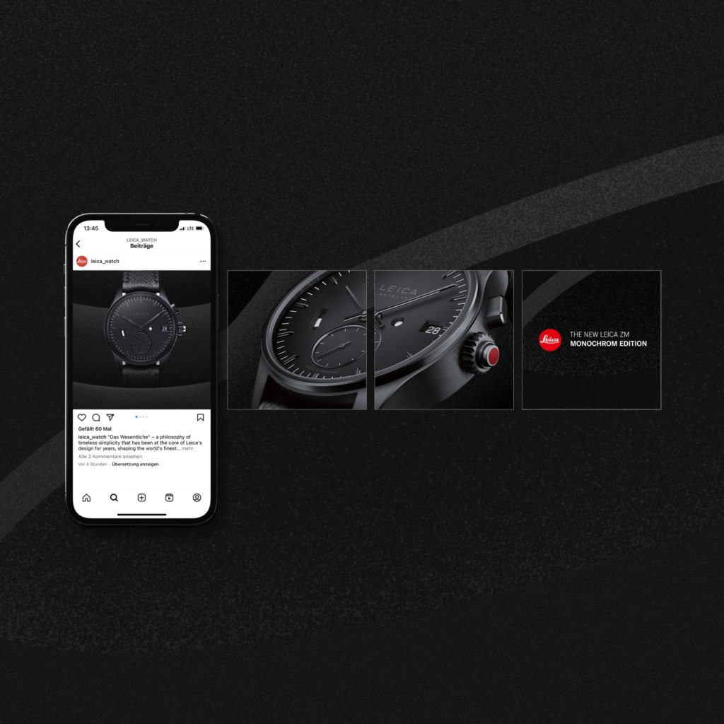 Wuger zeigt Digitalstrategie und Social Media Betreuung für Premiummarken am Beispiel eines edlen Instagram Watch Feed Layouts