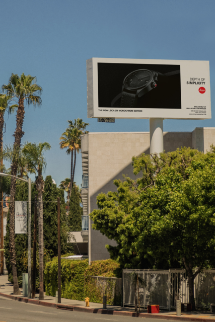 Leica Billboard an Palmen für eine High End Produktkampagne konsistentes Design von Wuger
