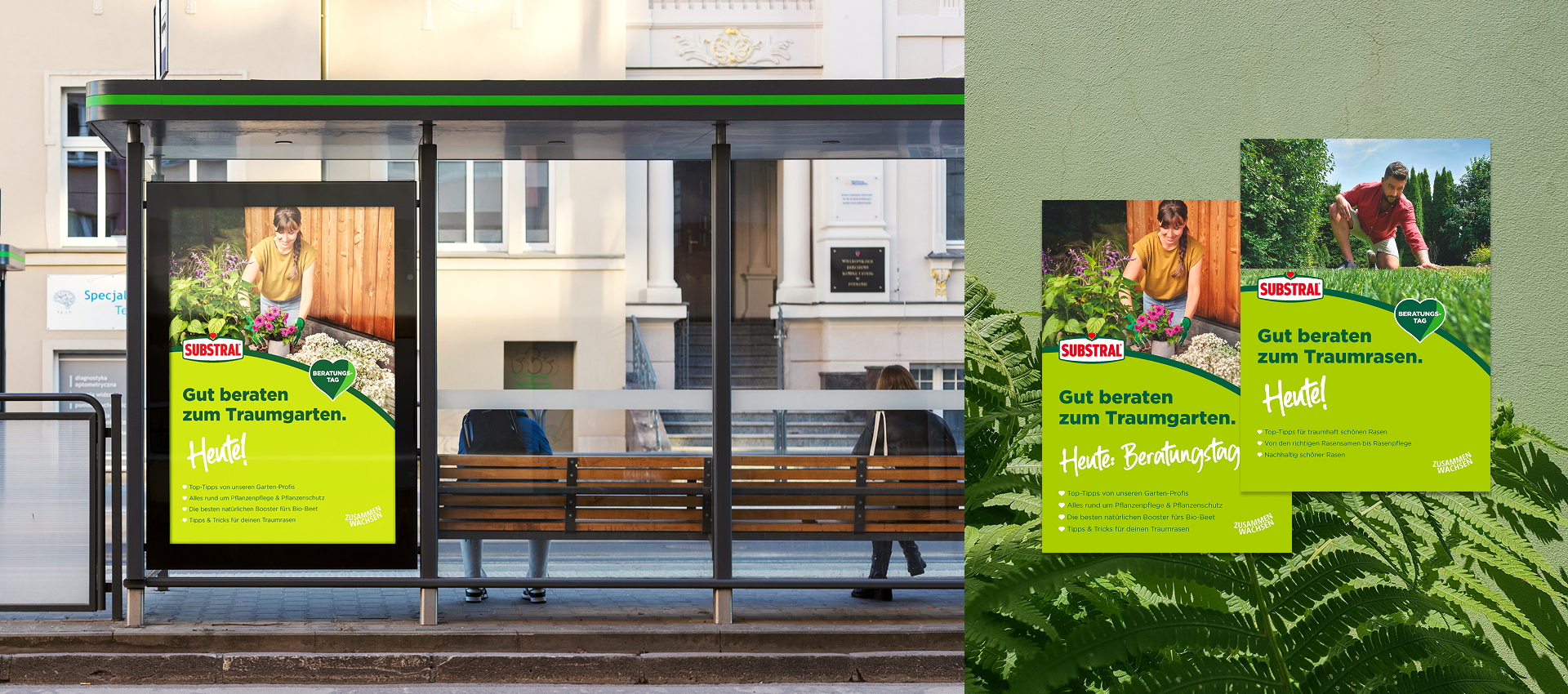 uger gestaltete dieses Out-of-Home-Sujet für Substral an einer Bushaltestelle als Teil eines umfassenden Rebrandings