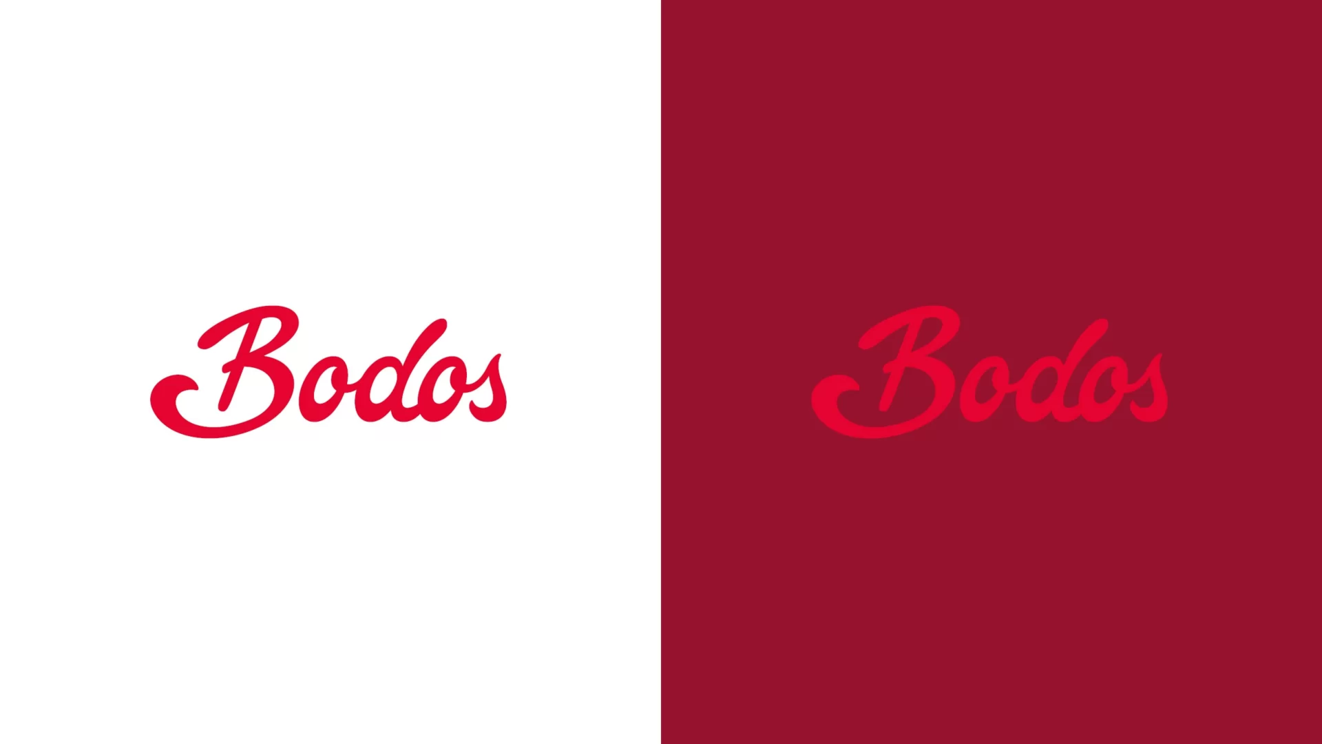 Zwei Hintergründe, eine unverwechselbare Handschrift und null Zweifel darüber, wer hier feiert. Neu entwickeltes Gastronomie-Logo in zwei Farbvarianten auf weißem und dunkelrotem Grund im Rahmen des Rebranding-Projekts